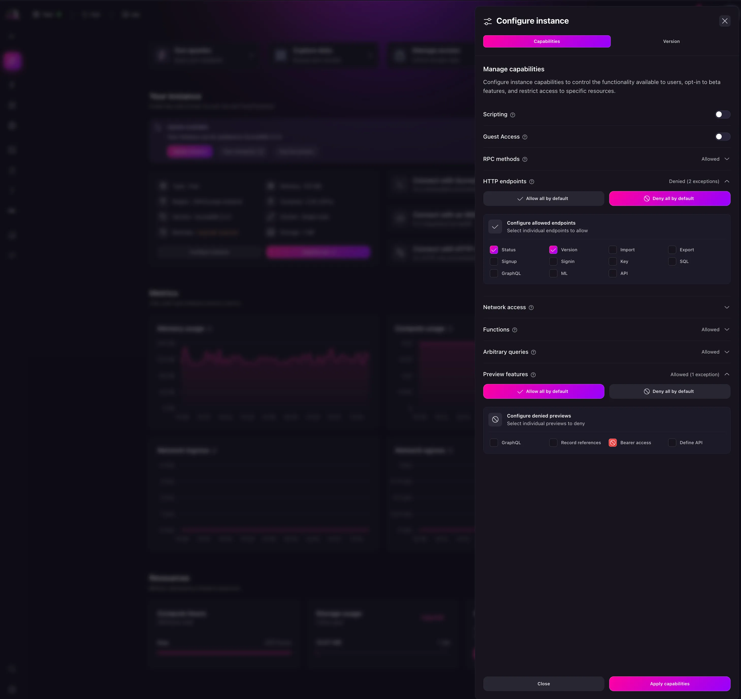 Configure an Instance