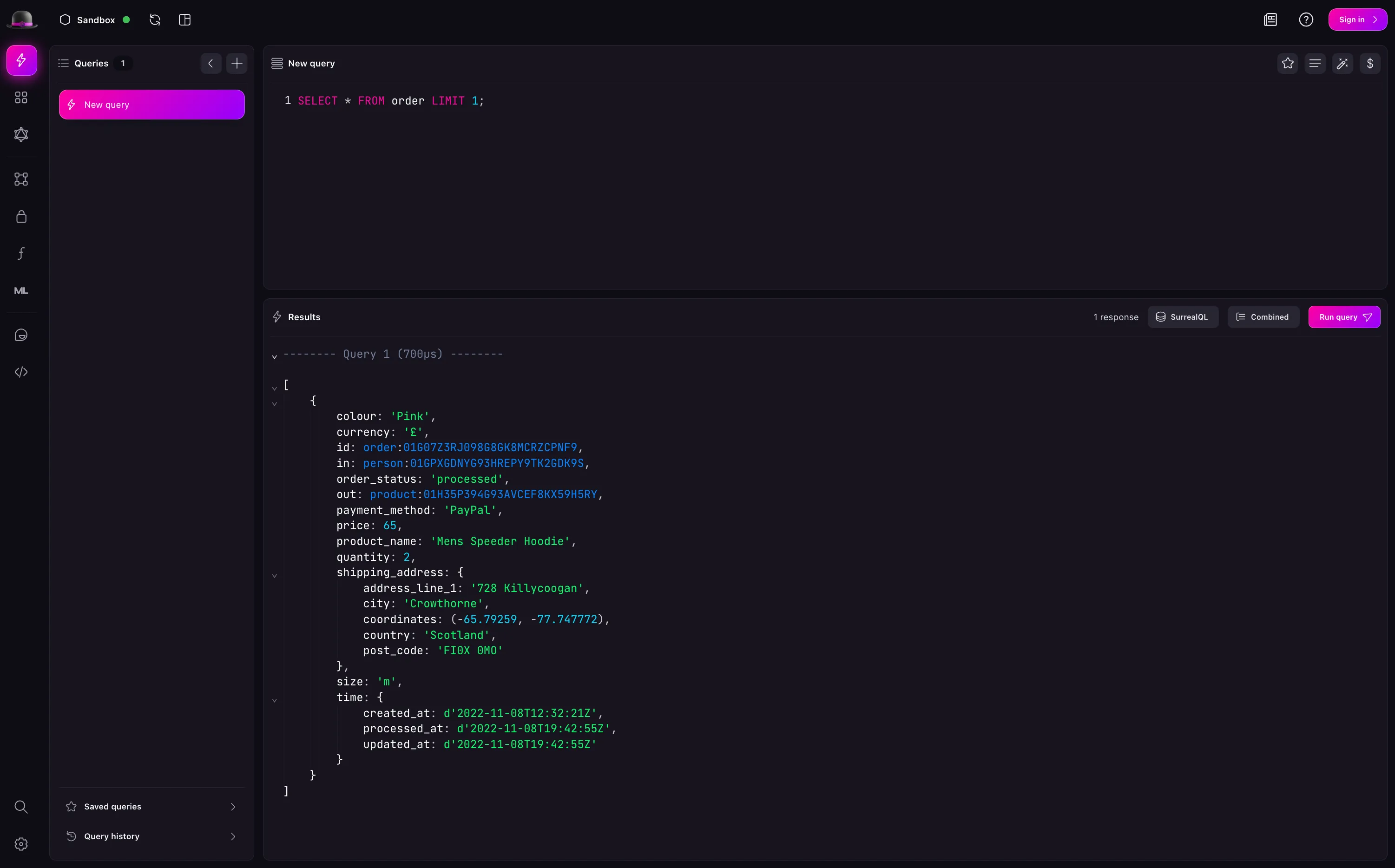 Surrealist query view